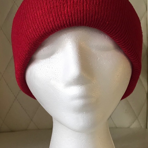 ❣️Beanie cap red with rhinestones - Picture 3 of 5